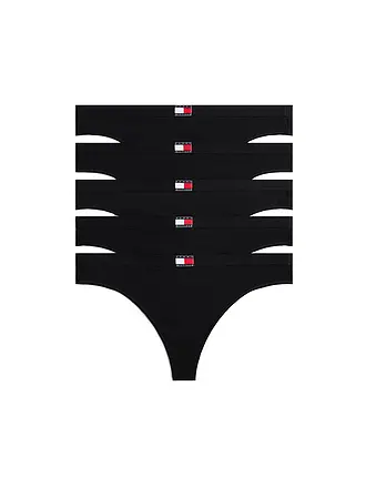 TOMMY HILFIGER | String 5er Pkg. dunkelrot | schwarz